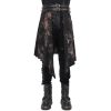 DEVIL FASHION Mi-Jupe Kilt Asymétrique ‘Taurus’ Noire Et Cuivre en promotion 49