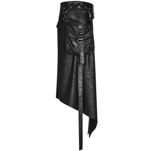 en promotion PUNK RAVE Mi-Jupe Kilt Pour Hommes ‘Assassin’s Creed’ Noire 37