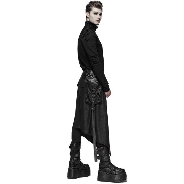 en promotion PUNK RAVE Mi-Jupe Kilt Pour Hommes ‘Assassin’s Creed’ Noire 5