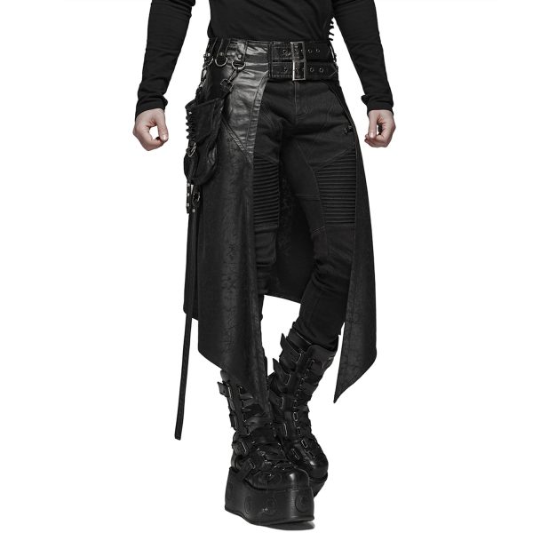 en promotion PUNK RAVE Mi-Jupe Kilt Pour Hommes ‘Assassin’s Creed’ Noire 7