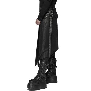 en promotion PUNK RAVE Mi-Jupe Kilt Pour Hommes ‘Assassin’s Creed’ Noire 31