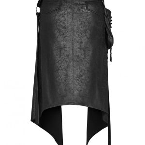 en promotion PUNK RAVE Mi-Jupe Kilt Pour Hommes ‘Assassin’s Creed’ Noire 35