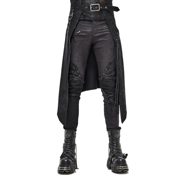 DEVIL FASHION Mi-Jupe Kilt Pour Hommes ‘Catacomb’ Noire acheter 1