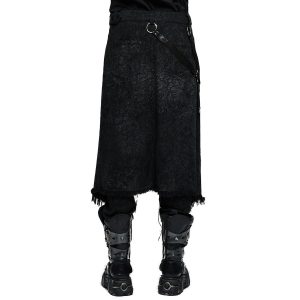 PUNK RAVE Mi-Jupe Kilt Pour Hommes ‘Goth Stylish’ Noire site officiel 28