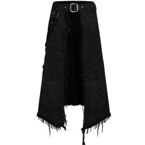 PUNK RAVE Mi-Jupe Kilt Pour Hommes ‘Goth Stylish’ Noire site officiel 32