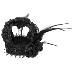 solde en ligne DEVIL FASHION Mini Chapeau Couronne ‘Imperatrice’ Noir 32