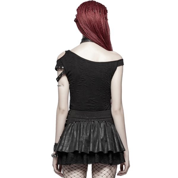 PUNK RAVE Mini-Jupe ‘Norra’ Noire mode tendance 7