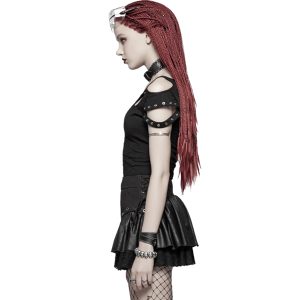 PUNK RAVE Mini-Jupe ‘Norra’ Noire mode tendance 29