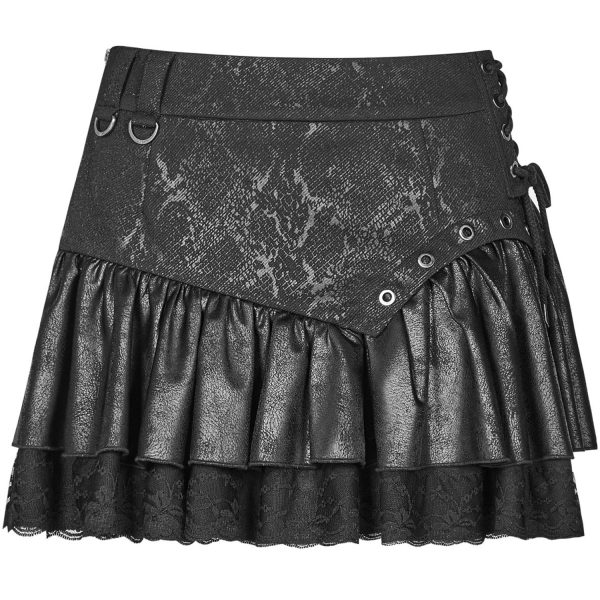 PUNK RAVE Mini-Jupe ‘Norra’ Noire mode tendance 10