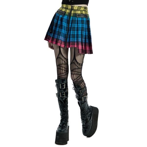 PUNK RAVE Mini-Jupe Plissée ‘Punk Plaid’ à Carreaux nouveau produit 1