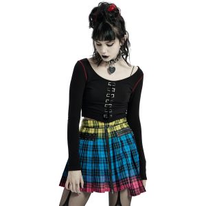 PUNK RAVE Mini-Jupe Plissée ‘Punk Plaid’ à Carreaux nouveau produit 34