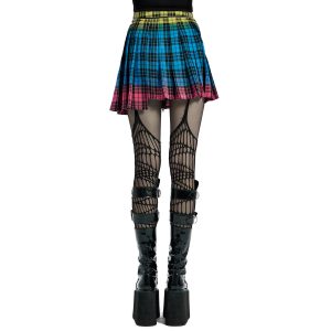 PUNK RAVE Mini-Jupe Plissée ‘Punk Plaid’ à Carreaux nouveau produit 38