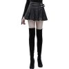 PUNK RAVE Mini Jupe ‘Xena’ En Simili Cuir Noir magasin solde 40