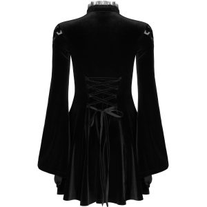 PUNK RAVE Mini Robe ‘Badriyah’ En Velours Noir haute qualité 50