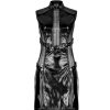 PUNK RAVE Mini Robe ‘Dark Fetish’ En Simili Cuir Noir Verni REMISE allant jusqu. 11