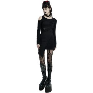 PUNK RAVE Mini Robe ‘Elsinore’ Noire boutique pas cher 24