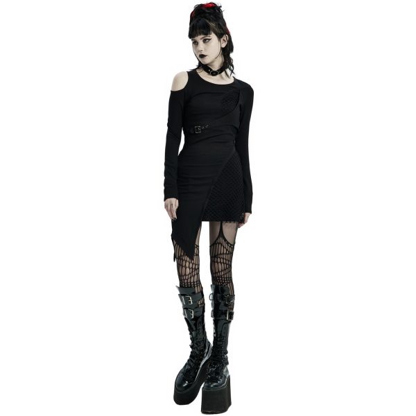 PUNK RAVE Mini Robe ‘Elsinore’ Noire boutique pas cher 3