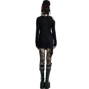 PUNK RAVE Mini Robe ‘Elsinore’ Noire boutique pas cher 26