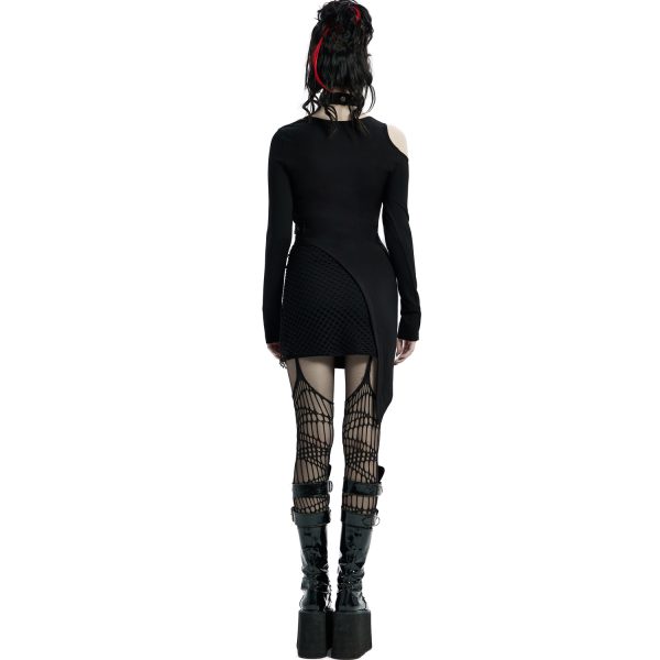 PUNK RAVE Mini Robe ‘Elsinore’ Noire boutique pas cher 4