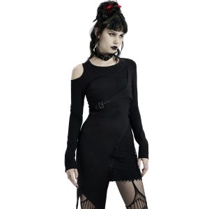 PUNK RAVE Mini Robe ‘Elsinore’ Noire boutique pas cher 38