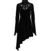 grossiste PUNK RAVE Mini Robe ‘Ishtar’ Noire En Velours Et Dentelle 59