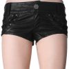 Paris PUNK RAVE Mini Short ‘Doll’ En Simili Cuir Noir 64