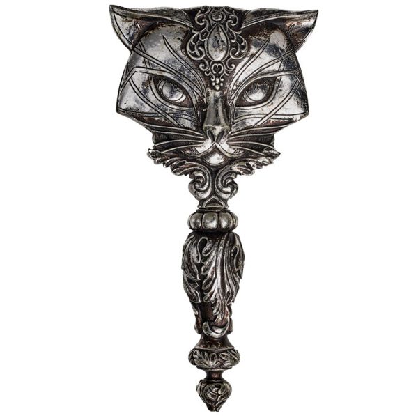 The Vault By Alchemy Miroir à Main ‘Sacred Cat’ Argenté grossiste 3