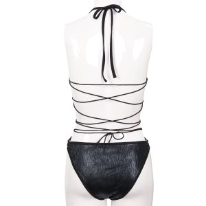 DEVIL FASHION Monokini ‘Punk Wave’ Noir soldes luxe 31