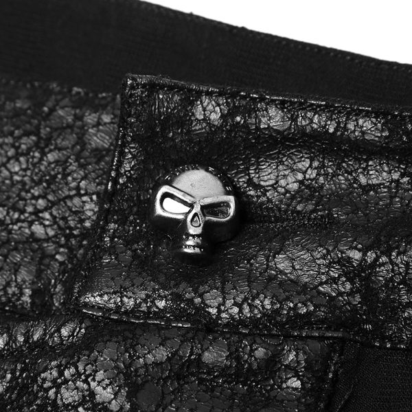 PUNK RAVE Pantalon à Rayures ‘Dracarys’ Noir grossiste 12