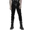 PUNK RAVE Pantalon à Rayures ‘Dracarys’ Noir grossiste 56