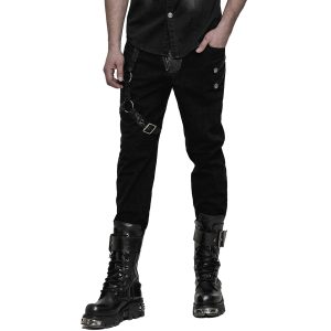 PUNK RAVE Pantalon à Rayures ‘Dracarys’ Noir grossiste 17