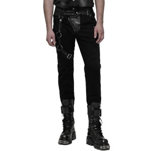 PUNK RAVE Pantalon à Rayures ‘Dracarys’ Noir grossiste 21