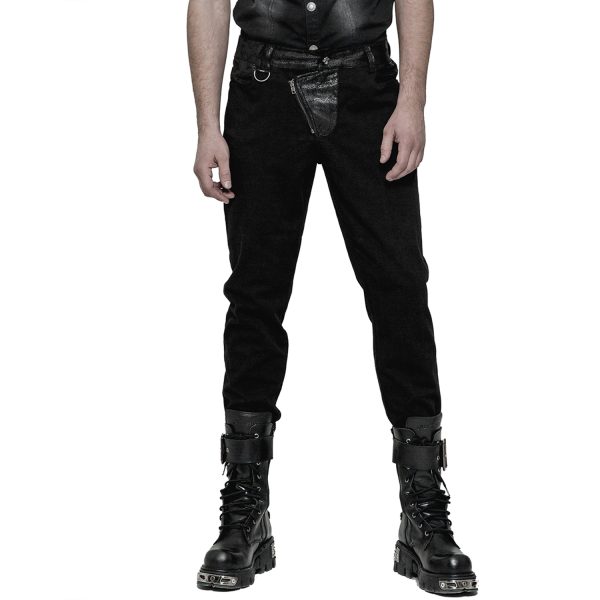 PUNK RAVE Pantalon à Rayures ‘Dracarys’ Noir grossiste 1