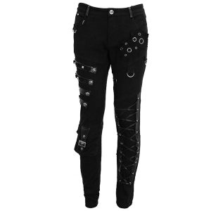 achetez DEVIL FASHION Pantalon ‘Acanthus’ En Jean Noir 35