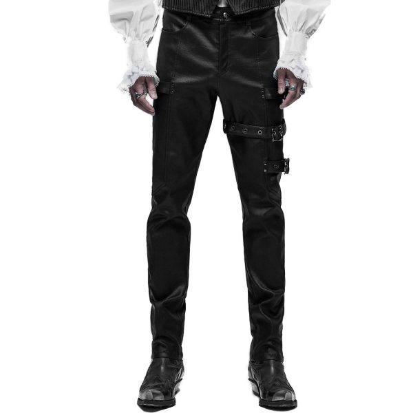 mode pas cher PUNK RAVE Pantalon ‘Asmodeus’ Noir 1