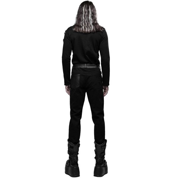 marque pas cher en ligne PUNK RAVE Pantalon ‘Dark Devil’ Noir 4