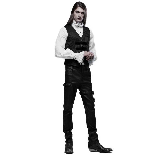 mode pas cher PUNK RAVE Pantalon ‘Asmodeus’ Noir 3