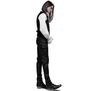 mode pas cher PUNK RAVE Pantalon ‘Asmodeus’ Noir 23