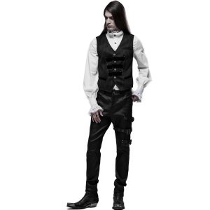 mode pas cher PUNK RAVE Pantalon ‘Asmodeus’ Noir 25