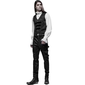 mode pas cher PUNK RAVE Pantalon ‘Asmodeus’ Noir 27