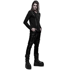 marque pas cher en ligne PUNK RAVE Pantalon ‘Dark Devil’ Noir 29