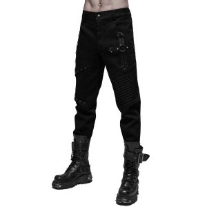 PUNK RAVE Pantalon ‘Astaroth’ Noir a Prix Discount 45