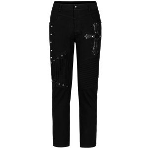 PUNK RAVE Pantalon ‘Astaroth’ Noir a Prix Discount 47