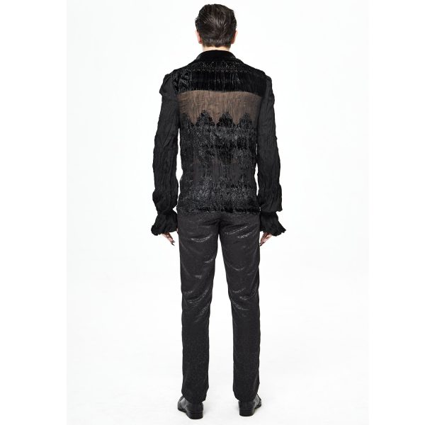 mode DEVIL FASHION Pantalon ‘Atkins’ En Jacquard Noir 4