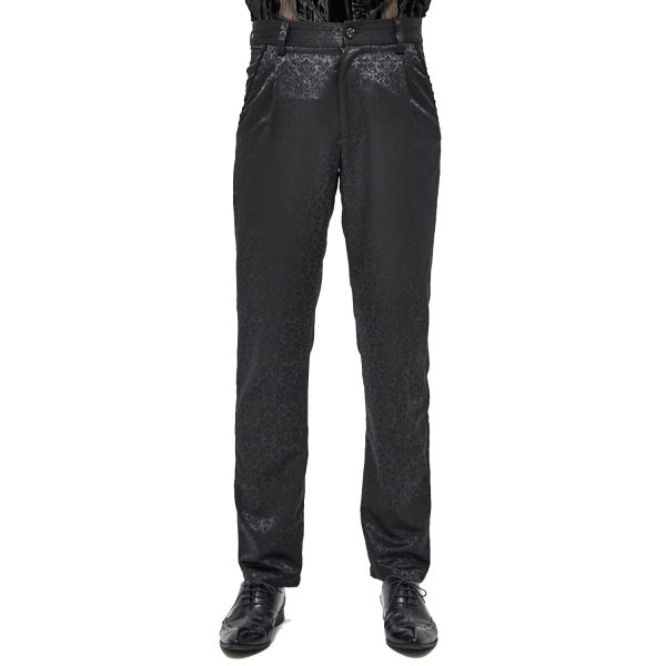 mode DEVIL FASHION Pantalon ‘Atkins’ En Jacquard Noir 7