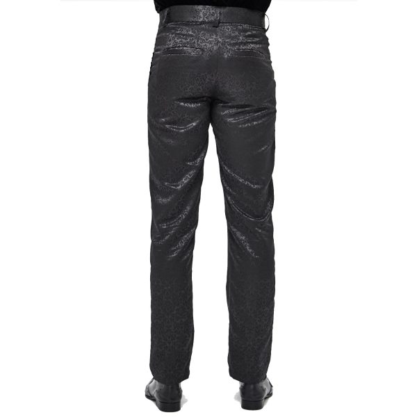 mode DEVIL FASHION Pantalon ‘Atkins’ En Jacquard Noir 8