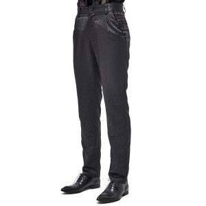 mode DEVIL FASHION Pantalon ‘Atkins’ En Jacquard Noir 34