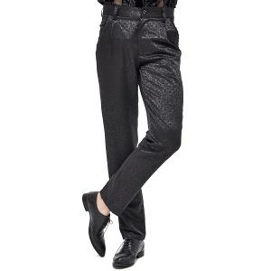 mode DEVIL FASHION Pantalon ‘Atkins’ En Jacquard Noir 38