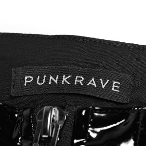 boutique en ligne PUNK RAVE Pantalon ‘Ball Jointed Doll’ En Vinyle Noir 45