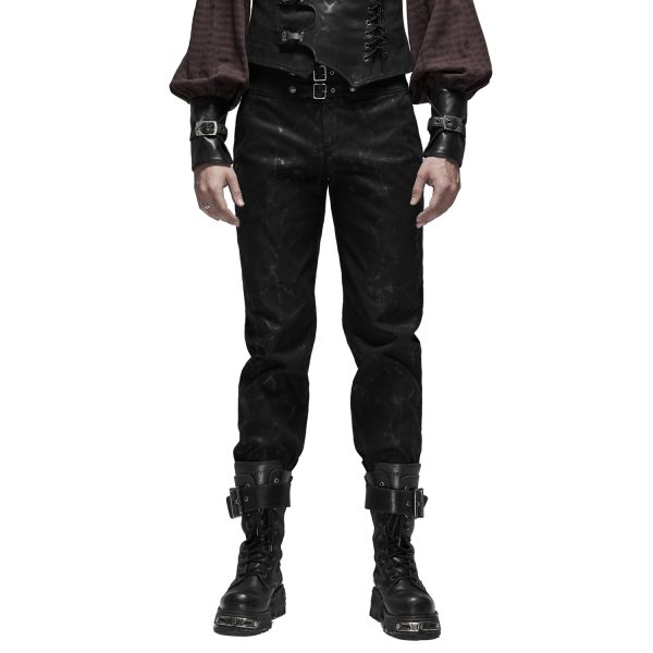 PUNK RAVE Pantalon ‘Coyote’ Noir marques pas cher 1